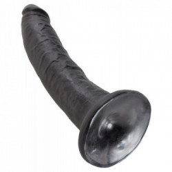 King Cock 7 Dark - Dildo Realistico con Ventosa, Nero