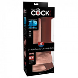 King Cock Plus 9 Triple Density Cock With Balls - Dildo Realistico con Testicoli e Ventosa
