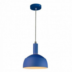 Plastic Pendant Lamp Holder E14 With Slide Aluminum Shade Blue