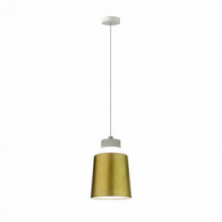 7W LED Pendant Light (Acrylic) - Gold Lamp Shade 120*190mm 3000K