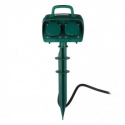 4 Ways Garden Spike Socket 3G 1.55MM*3M IP44 Green