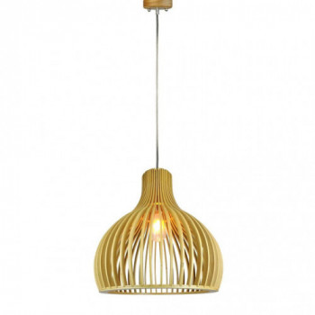 Wooden Pendant Light With...