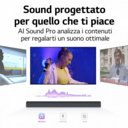 LG Soundbar S65Q Soundbar 420W 3.1 canali, Meridian, DTS Virtual:X, NOVITÀ 2022