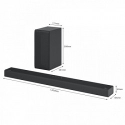 LG Soundbar S65Q Soundbar 420W 3.1 canali, Meridian, DTS Virtual:X, NOVITÀ 2022