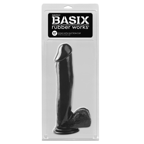 Basix Rubber Dong with Suction Cup 12 - Dildo...
