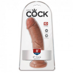 King Cock 8 - Dildo Realistico con Ventosa, Curvo, 20,3 cm, Ø 4,6 cm