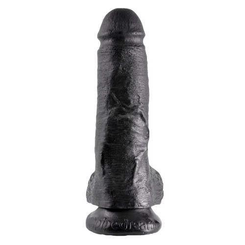 King Cock 8 With Balls Black - Dildo Realistico...