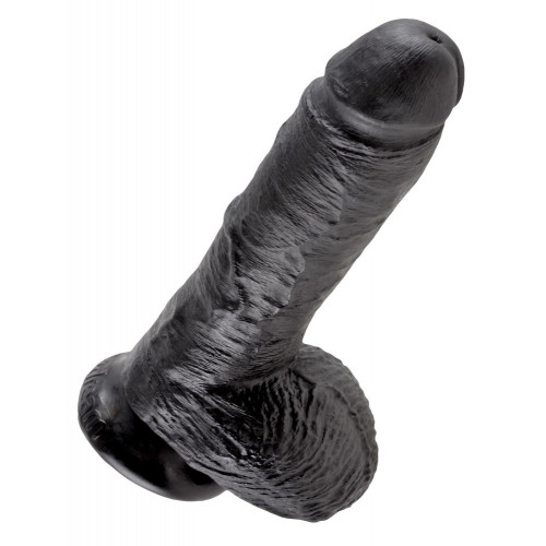 King Cock 8 With Balls Black - Dildo Realistico...