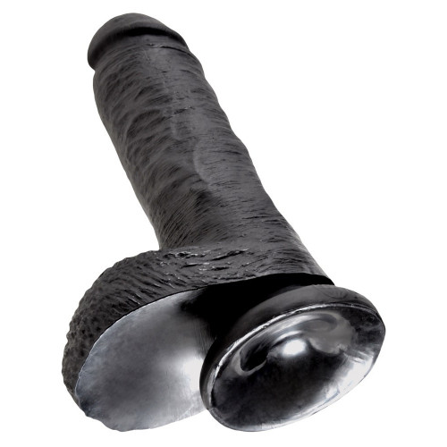 King Cock 8 With Balls Black - Dildo Realistico...