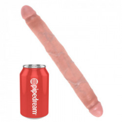 King Cock 12 Slim Double Dildo - Dildo Realistico Doppio, 30 cm, Ø 3,5 cm