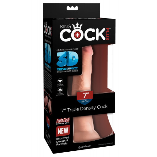 King Cock Plus 7 Triple Density Cock - Dildo...
