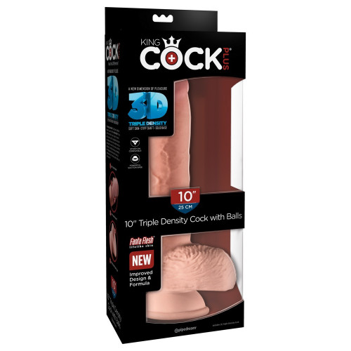 King Cock Plus 10" Triple Density Cock with...