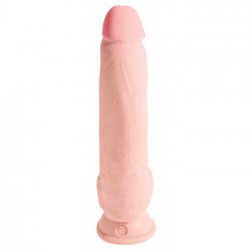 King Cock Plus 10" Triple Density Cock with Balls - Dildo Realistico con Testicoli e Ventosa, 19 cm, Ø 5 cm