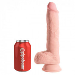 King Cock Plus 10 Triple Density Cock with Balls - Dildo Realistico con Testicoli e Ventosa, 20,3 cm, Ø 5 cm