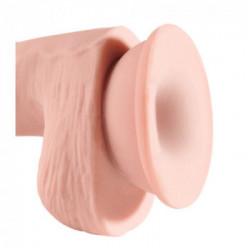 King Cock Plus 5 Triple Density Cock with Balls - Dildo Realistico con Testicoli e Ventosa, 12,7 cm, Ø 4,1 cm
