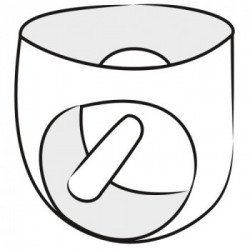 Late X Men's Briefs L - Slip in Latex per Uomo con Dildo Anale Interno, Taglia L