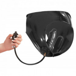 Late X Briefs Pump Dildo M - Slip In Latex con 2 Dildo Gonfiabili, Taglia M