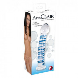 You2Toys Arts Clair Bleu Glass - Dildo in Vetro, 16,5 cm, Ø da 2,5 a 3,5 cm