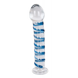 You2Toys Arts Clair Bleu Glass - Dildo in Vetro, 16,5 cm, Ø da 2,5 a 3,5 cm