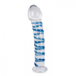 You2Toys Arts Clair Bleu Glass - Dildo in Vetro, 16,5 cm, Ø da 2,5 a 3,5 cm