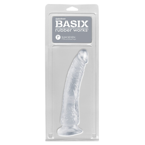 Basix Rubber Slim Seven 7 Clear - Dildo...