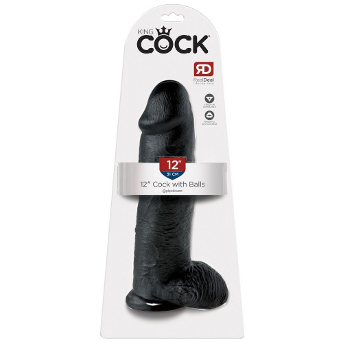 King Cock 12 With Balls Black - Dildo...