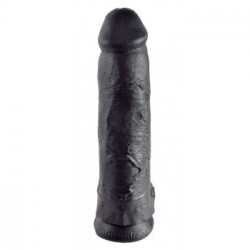 King Cock 12 With Balls Black - Dildo Realistico con Testicoli e Ventosa, Nero, 30,5 cm, Ø 7,6 cm