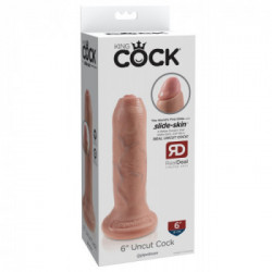 King Cock 6 Uncut - Dildo Realistico con Prepuzio e Ventosa, 14,5 cm, Ø 4,2 cm