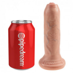 King Cock 6 Uncut - Dildo Realistico con Prepuzio e Ventosa, 14,5 cm, Ø 4,2 cm
