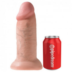 King Cock 10 Chubby - Dildo Realistico con Ventosa, Grande, Lunghezza Totale 25,4 cm, Ø 7,6 cm