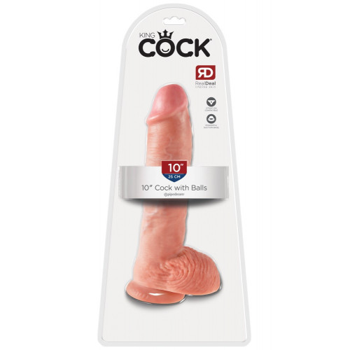 King Cock 10 Whit Balls - Dildo Realistico con...