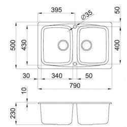 Elleci Master 350 LGM35062 - Lavello, Bianco Antico 62