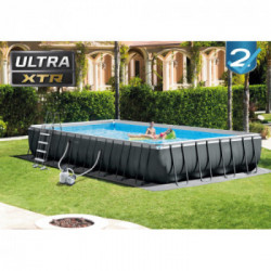 Intex 26356NP Ultra Frame - Piscina Fuori Terra, 549x274x132 cm con Pompa a Sabbia, Scaletta Doppia, Telo Base e Copertura