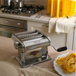 Marcato Ampia 150 - Macchina per Pasta Manuale con Sfogliatrice, Fettuccine e Tagliolini