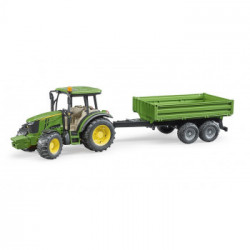 Bruder 02106 - Trattore John Deere 5115M con Rimorchio