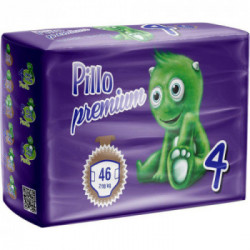 Pillo Premium - Pannolini Maxi, Taglia 4 (7-18 Kg), 1 Confezione, 46 Pannolini