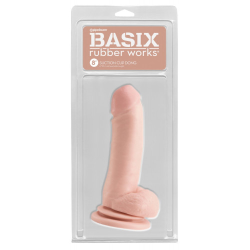 Basix Rubber Suction Cup Dong 8 Light - Dildo...