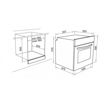 Elleci FGSP60268NS - Forno... 2