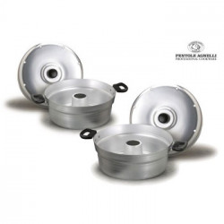 Pentole Agnelli 'Family Cooking Alluminio', Fornetto per dolci completo di coperchio e piastra in ferro Ø 28 cm