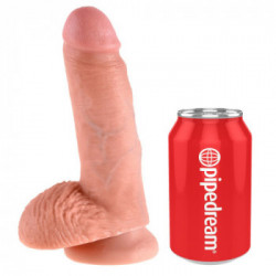 King Cock 7 With Balls - Dildo Realistico con Testicoli e Ventosa, 13,5 cm, Ø 4,6 cm