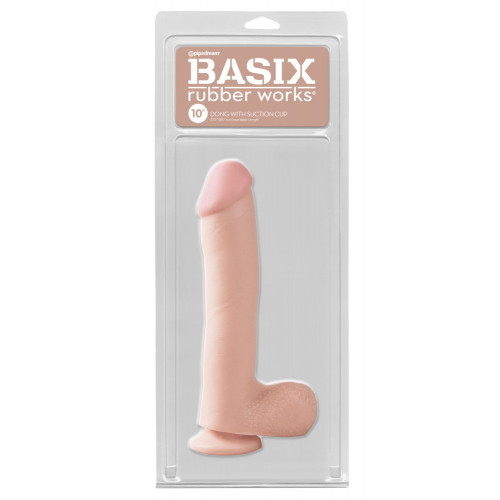 Basix Rubber Dong with Suction Cup 10 - Dildo...