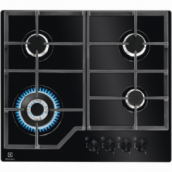 Electrolux EGM6343YAK - Piano Cottura a Gas, 4 Fuochi, 60 Cm, Nero