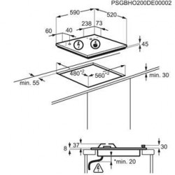 Electrolux EGM6343YAK - Piano Cottura a Gas, 4 Fuochi, 60 Cm, Nero