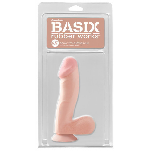 Basix Rubber Dong with Suction Cup 6,5 - Dildo...
