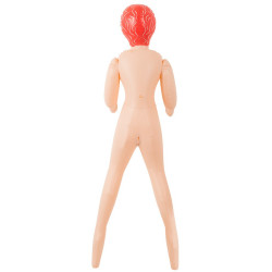 You2Toys Doll Fire - Bambola Gonfiabile in PVC, Carnagione Chiara, Rossa