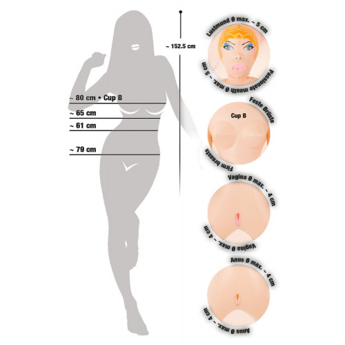 You2Toys Doll Fire - Bambola Gonfiabile in PVC,...