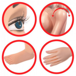 Pipedream Agent 69 Life Size - Bambola Gonfiabile, Viso 3D, Bruna