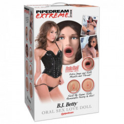 Pipedream B.J. Betty Oral Sex - Bambola Gonfiabile, Viso 3D, Carnagione Chiara