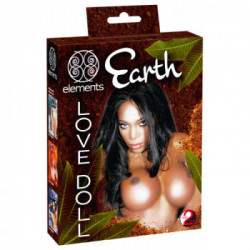 You2Toys Doll Earth - Bambola Gonfiabile in PVC, Carnagione Scura