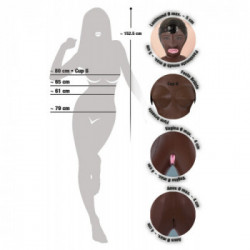 You2Toys Doll Earth - Bambola Gonfiabile in PVC, Carnagione Scura